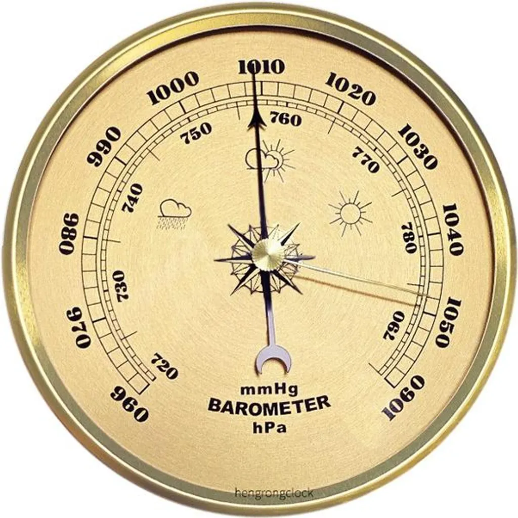 Baromètre anéroïde vintage de 130mm pour station météo d'intérieur