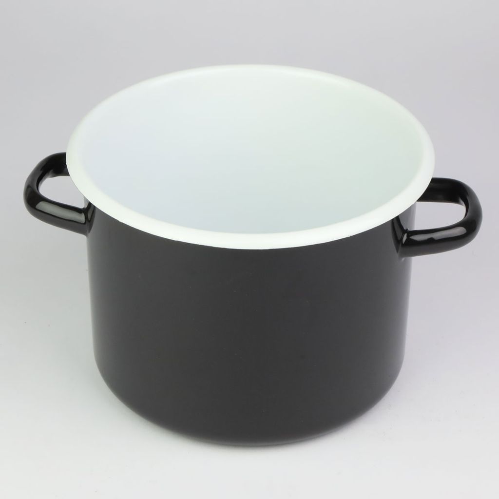 Rondel emaliowany 4.5L czarny uniwersalny garnek do zupy Zdjęcie produktu 4