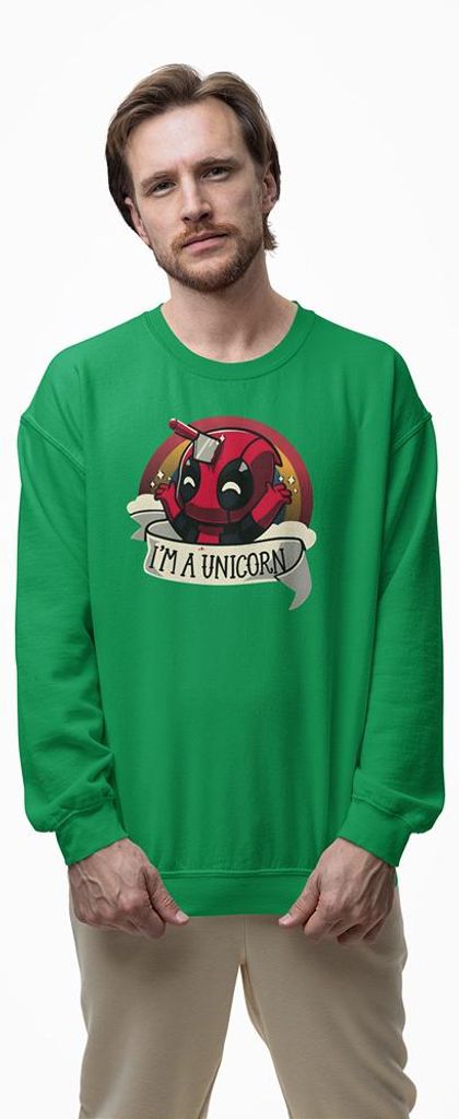 D&B Design Uni Pullover SWMO00028 Deadpool Grün-Größe XL Produktbild 