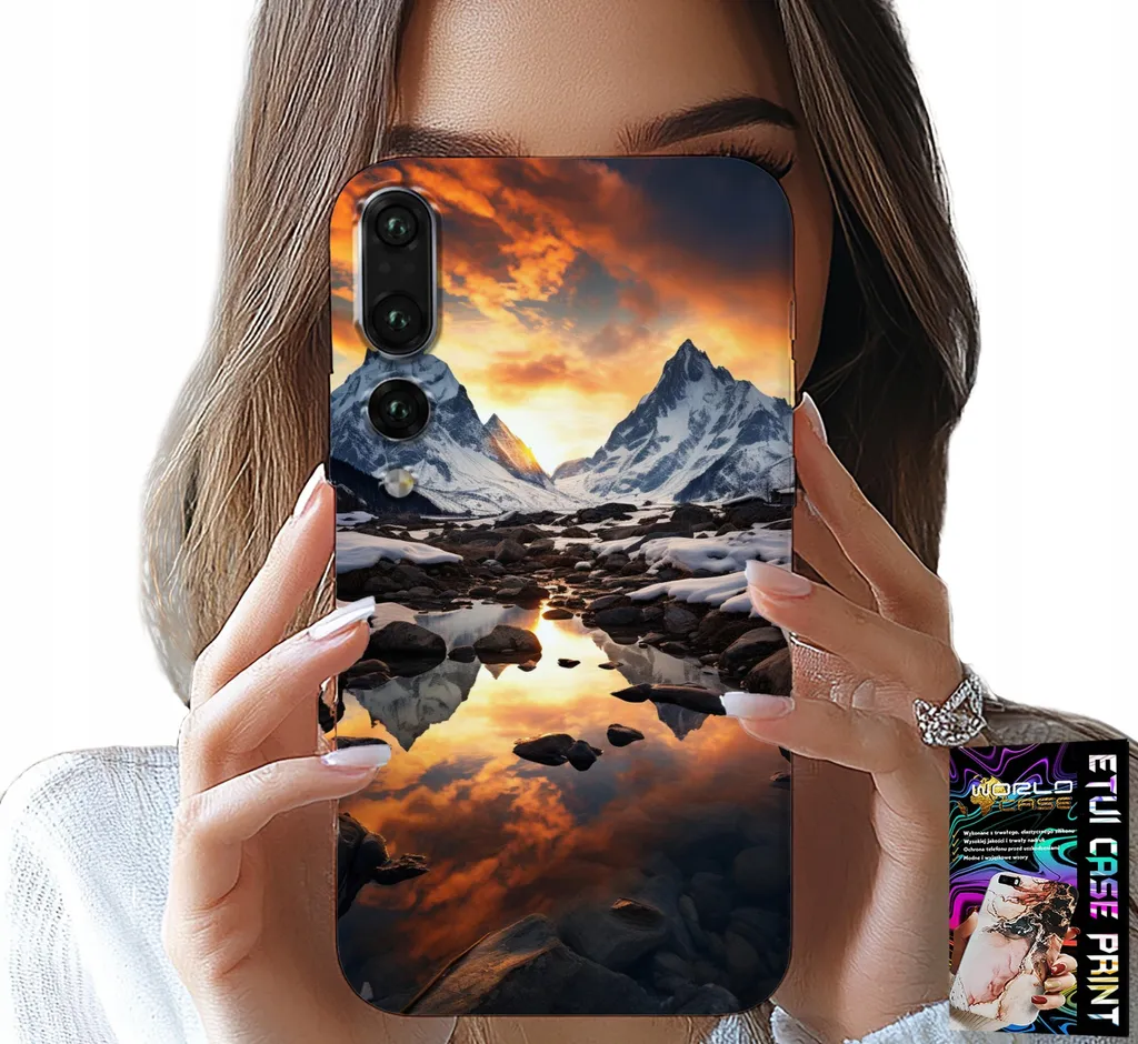 Cover Robusta Huawei P20 Plus con Vetro/Film - Design Natura e Montagna