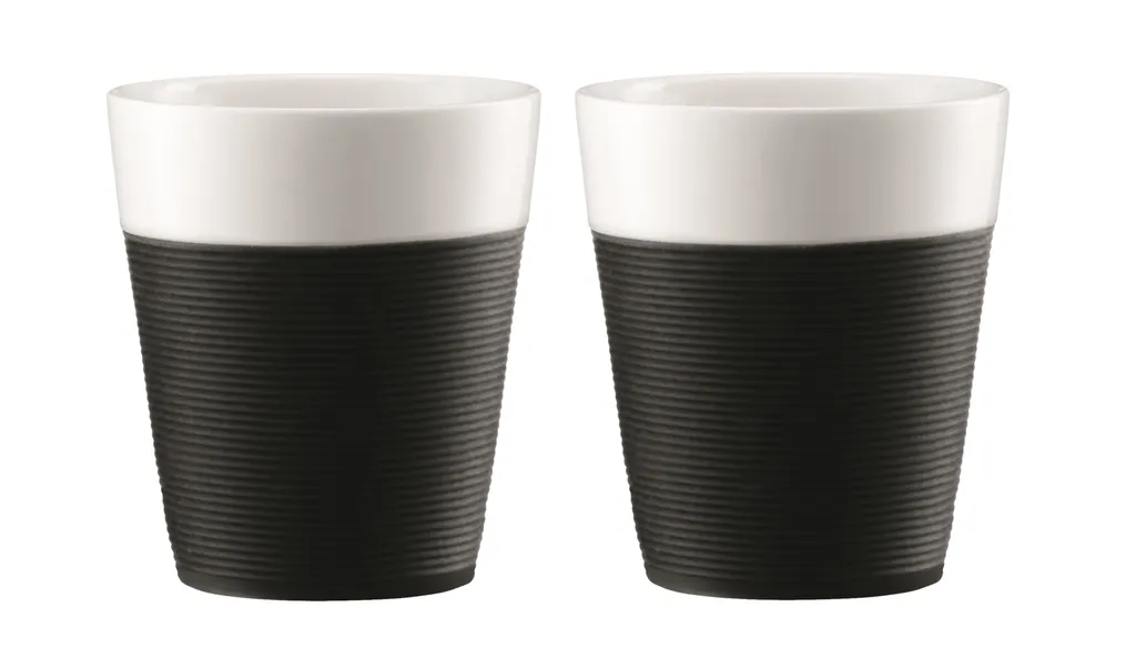 Set 2 Mug Bodum Bistro Porcellana Nera 300ml | Gourmet Coffee Design