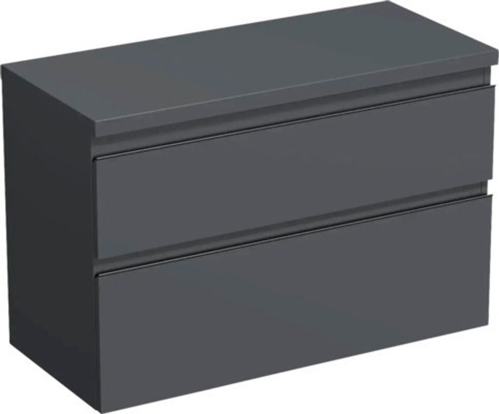 Jungborn Waschtischunterschrank TRENTA BxHxT 96,7 x 64,6 x 44,5 cm Frontfarbe anthrazit matt TRE DESK 100 2Z B A3396
