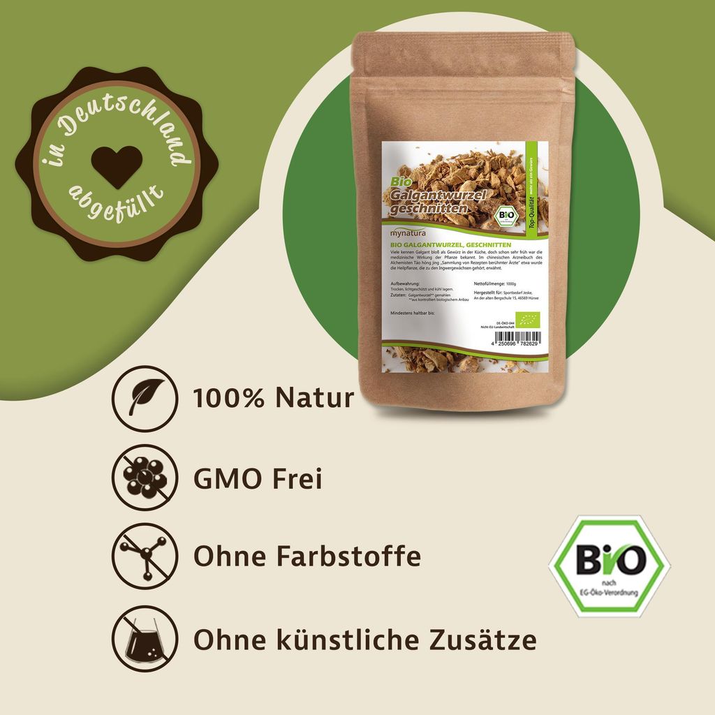 Mynatura Galgantwurzel geschnitten