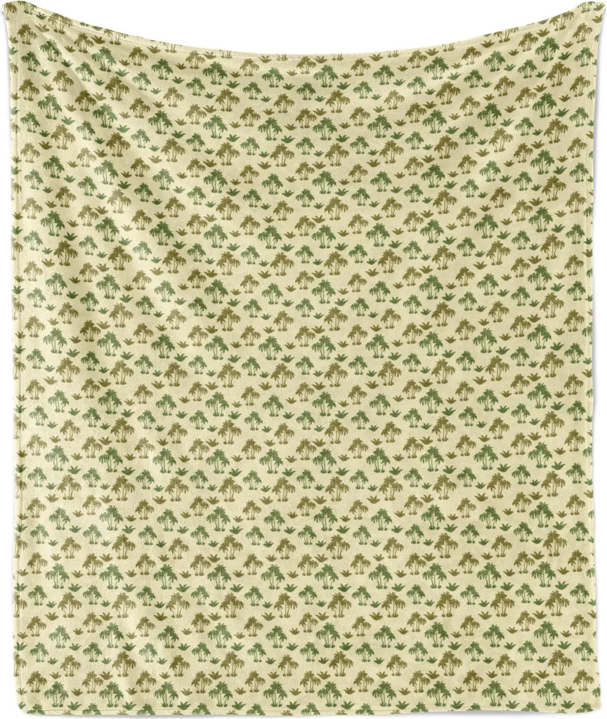 Regalo Perfetto: Coperta Tropicale ABAKUHAUS Crema 125x175 cm