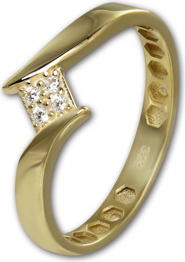 GoldDream Ring Gr. 58 18,5 GoldDream Ringe goldweiß Echt-Schmuck GDR549Y58