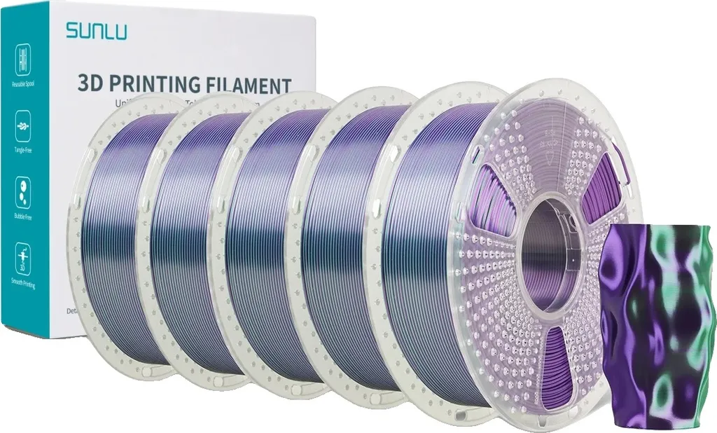 Filament PLA Silk 1.75mm pour grands objets décoratifs, bobine de 5KG