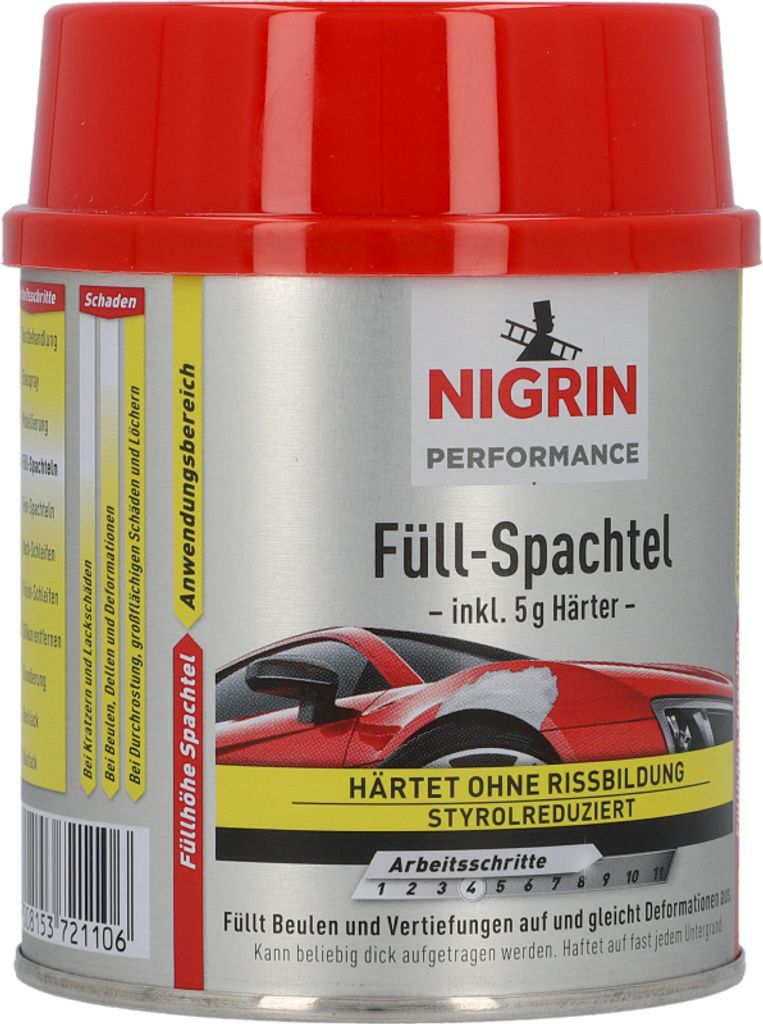 NIGRIN Performance Füll-Spachtel 250g inkl 5g Härter Produktbild 8