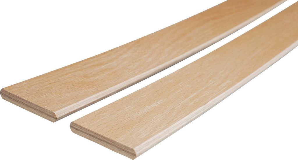 Buchen-Federleisten 795mm, 3er-Set für Rahmenbett