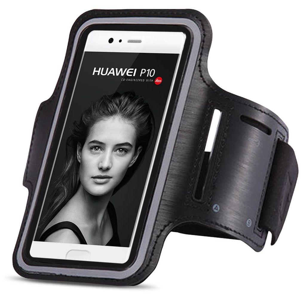 Smartphone Jogging Handy Tasche für Huawei Hülle Sportarmband Fitnesstasche LaufFarben:Schwarz;Pull Tab Huawei:Huawei P20 Lite
