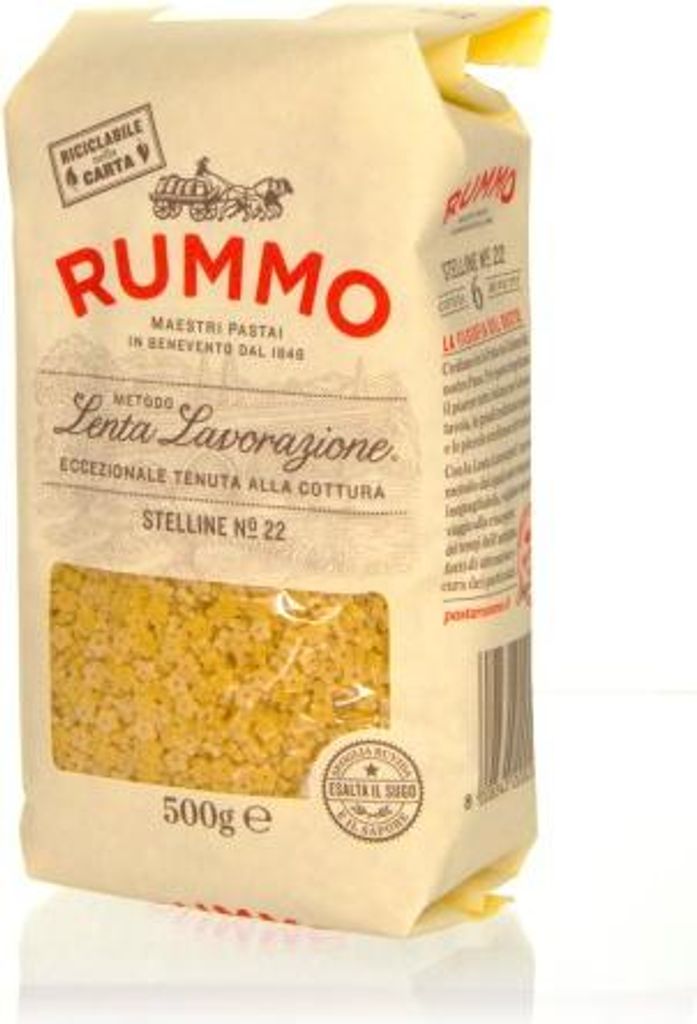 A bag of Rummo pasta.