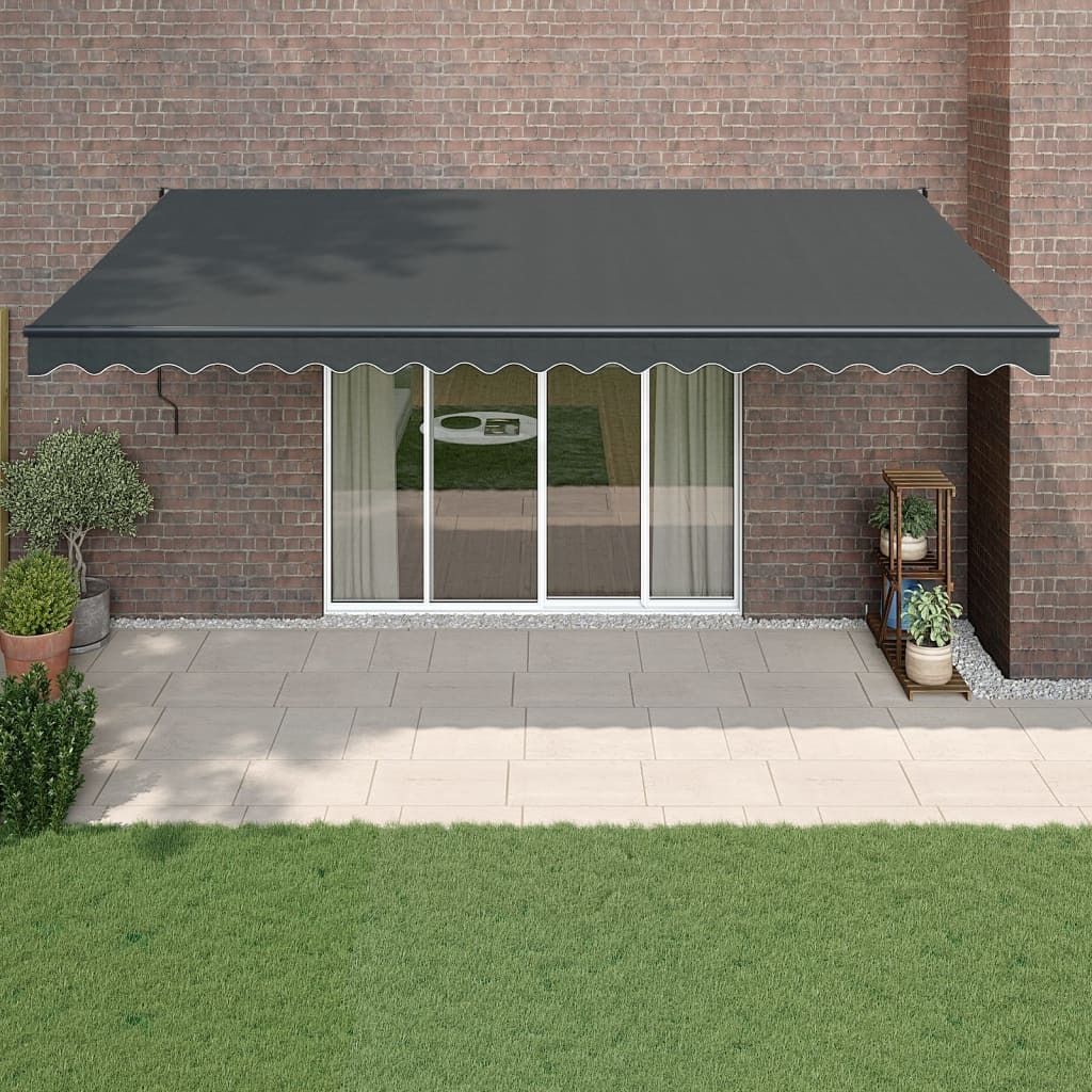 Maison Exclusive - Markise Einziehbar Anthrazit 5x3 m Stoff und Aluminium