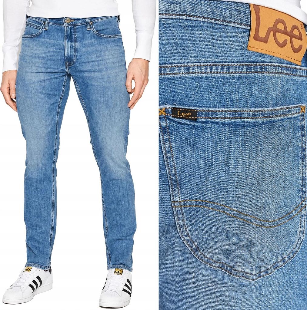 Lee LUKE SLIM TAPERED getragen in Cody BLUE JEANS W38 L32 Produktbild 