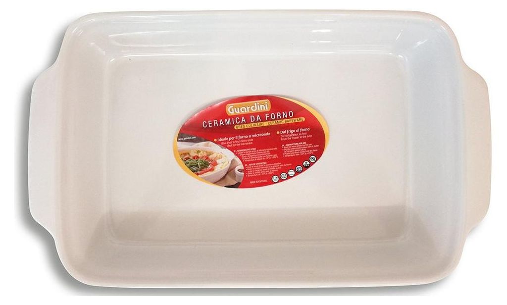 Guardini rechteckige Auflaufform aus weißer Keramik, 22x14 Produktbild 