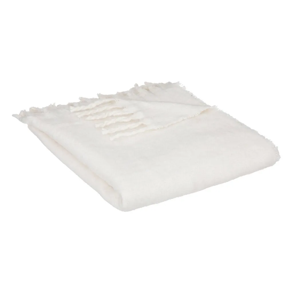 Plaid Kodi anti-froid blanc ivoire 130x180 cm pour réchauffer votre salon