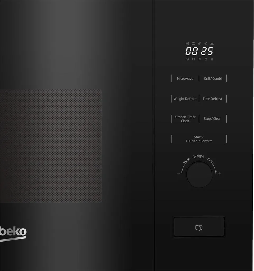 Four Micro-ondes Combiné Gril Beko 20 Litres Noir Encastrable Design