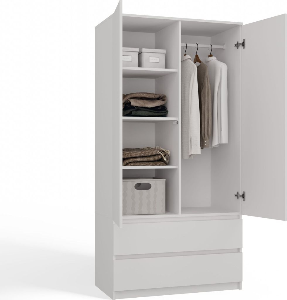 CDF Moderner Schrank Malwa SS-90 | Farbe: weiß | Ideal für Produktbild 8