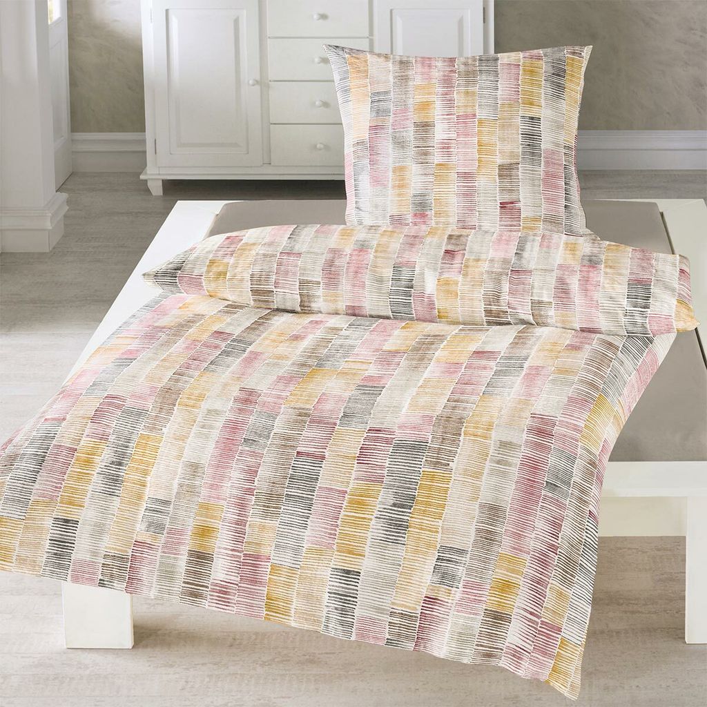 Traumschlaf Seersucker Bettwäsche – 100% Baumwolle, Maritimes Anker-Motiv, Blau-weiß, 155x220 Cm + 80x80 Cm