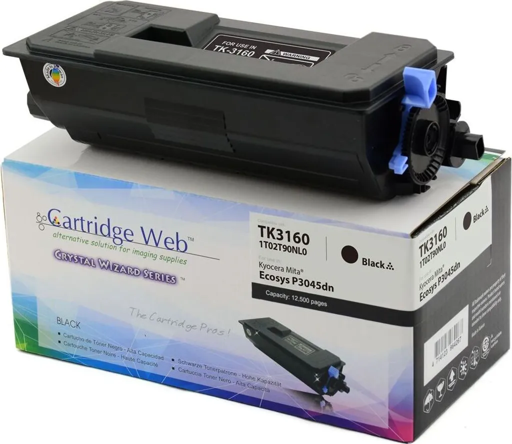 Toner Kyocera TK3160 avec bac de récupération de toner usagé noir