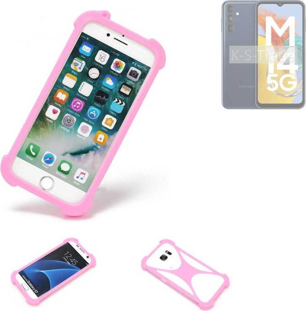 K-S-Trade Handy Hülle kompatibel mit Samsung Galaxy M14 5G Schutz Hülle Bumper Silikon Schutz Hülle Cover Case Silikoncase Silikonbumper TPU