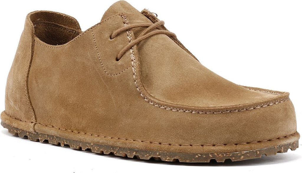 Birkenstock Utti Suede Men's Taupe Lace-Up Shoes