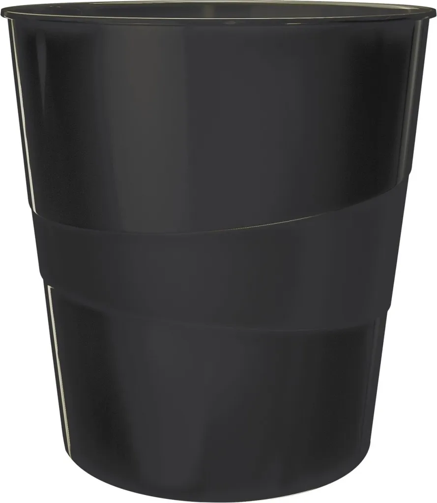 Corbeille à papier Wow 15l polystyrène noir - Pack de 6 unités Leitz