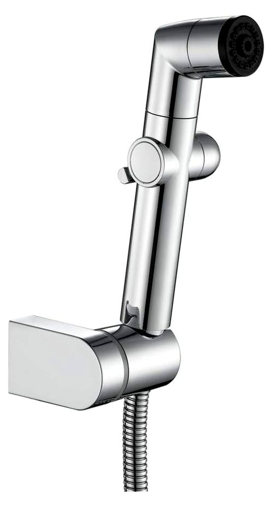 Handbrause for die Toilette, Doppelfunktion, Wasserhahn, einzelnes Kaltwasser-Windelsprühgerät zur Befestigung mit Schlauch und Halterung, Schwar...
