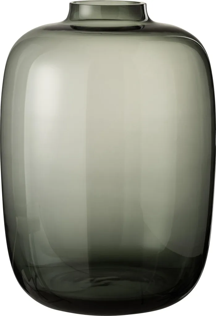 J-Line Vase Cleo Verre Gris Large - Objet de Décoration Design Moderne