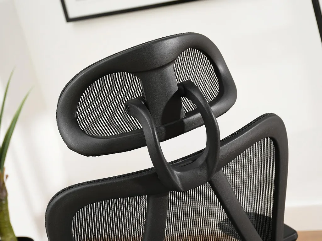 Chaise de bureau DELMY noir ergonomique - Siège confortable à roulettes - 7