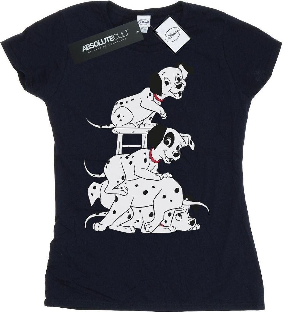 Disney - "101 Dalmatians" T-Shirt für Damen BI14865 (L) (Marineblau)