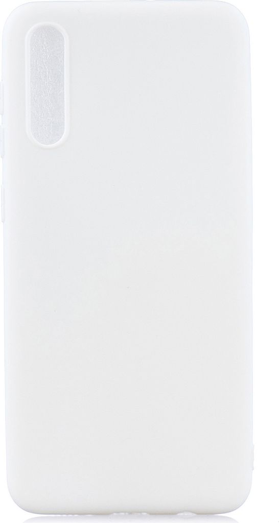 Für Samsung A50 Lovely Candy Color Matte TPU Anti-Scratch rutschfeste Schutzhülle Rückentasche weiß