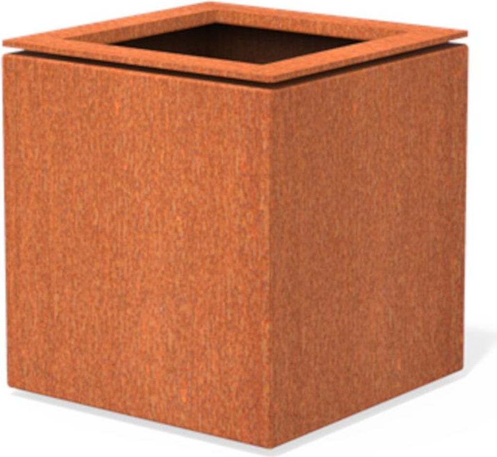 Adezz Domus Pflanzgefäß quadratisch aus Corten-Stahl Pflanzkübel Blumenkübel