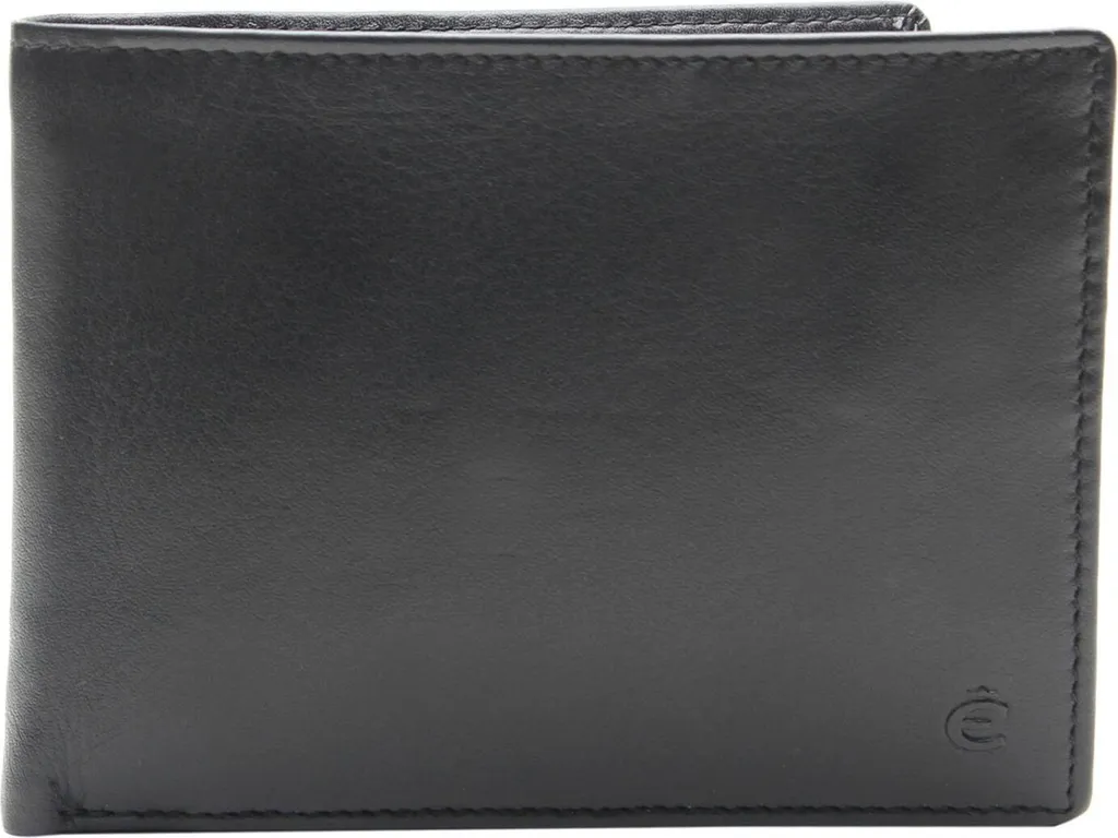 Esquire Pelle portafoglio Compact Wallet Black nero