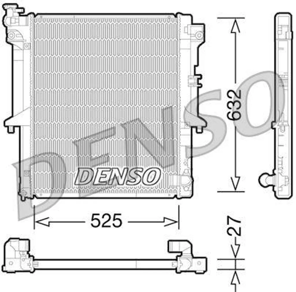 Radiateur moteur DENSO DRM45034 pour Mitsubishi L 200 Triton KAT KBT