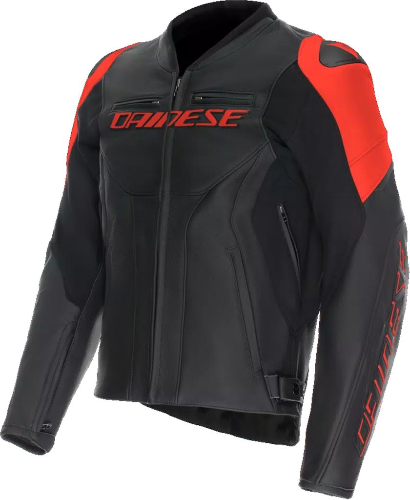 Dainese Racing 5 Motorrad Lederjacke, schwarz/rot, 52