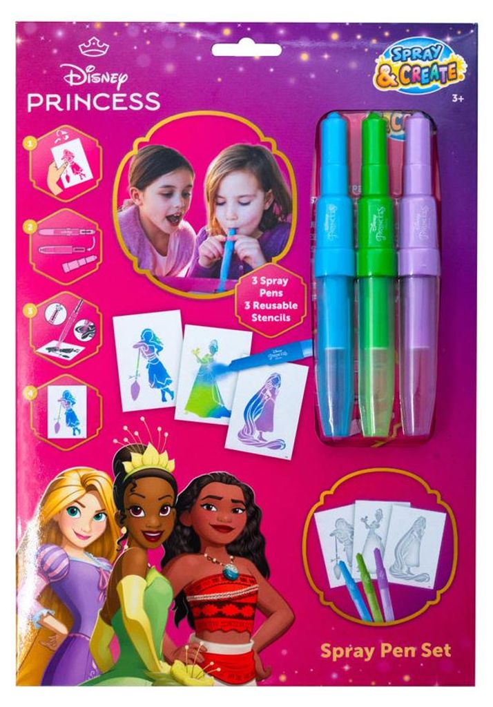 Canenco Disney Princess - Sprühstift-Set (3er) im A4-Umschlag