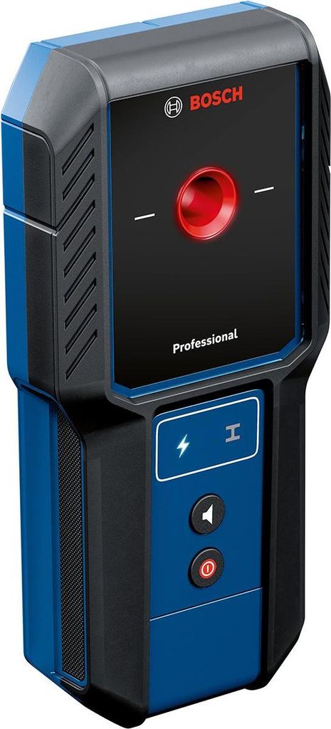 A Bosch GMS 100-23 stud finder is shown against a white background.