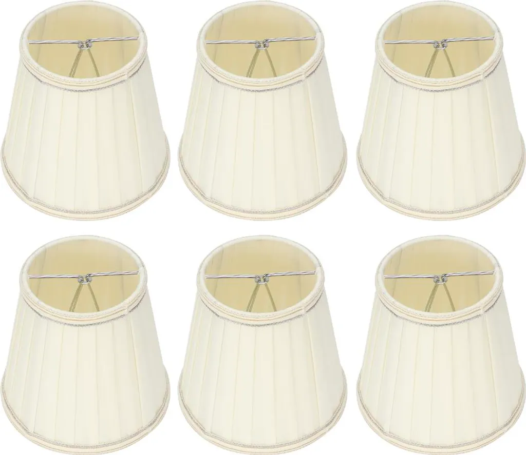Lot de 6 Abat-jour en Tissu Moderne pour Lustre et Applique Murale E14