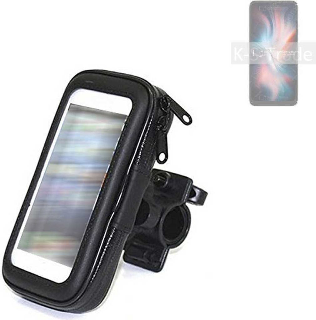 K-S-Trade Fahrrad-Halterung kompatibel mit UMIDIGI C1 Max Handy-Halterung Halter Lenkstange Fahrradhalterung Motorrad Bike Mount Wasserabweisend