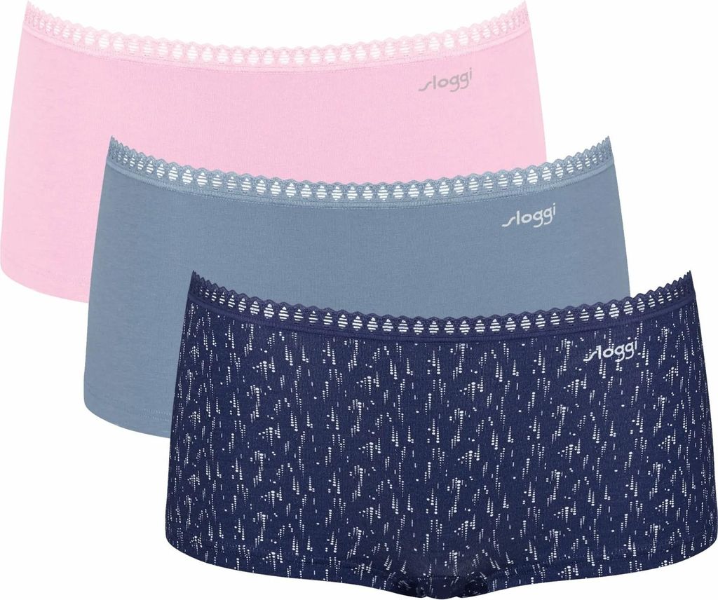sloggi Panty GO Crush Short Unterwäsche im Dreierpack