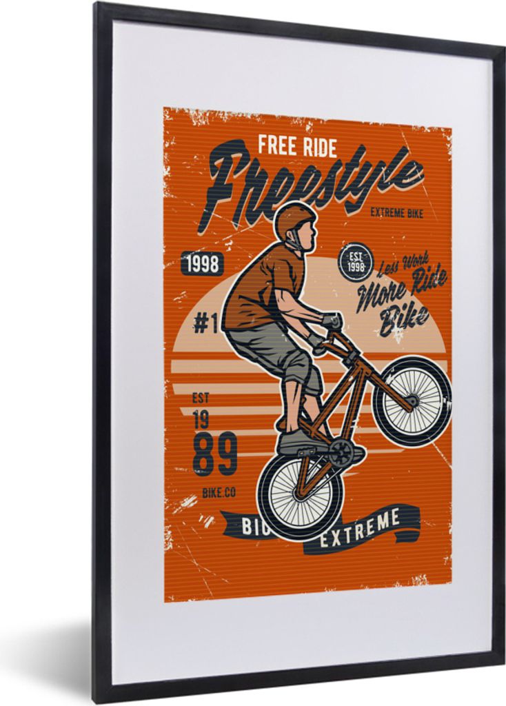 MuchoWow® MuchoWow® Gerahmtes Poster Fahrrad - Männer - Produktbild 