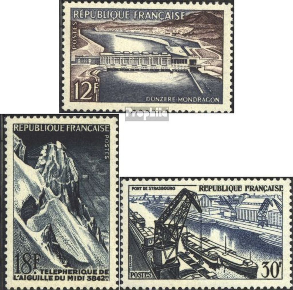 Briefmarken Frankreich 1956 Mi 1106-1108 (kompl.Ausg.) Produktbild 