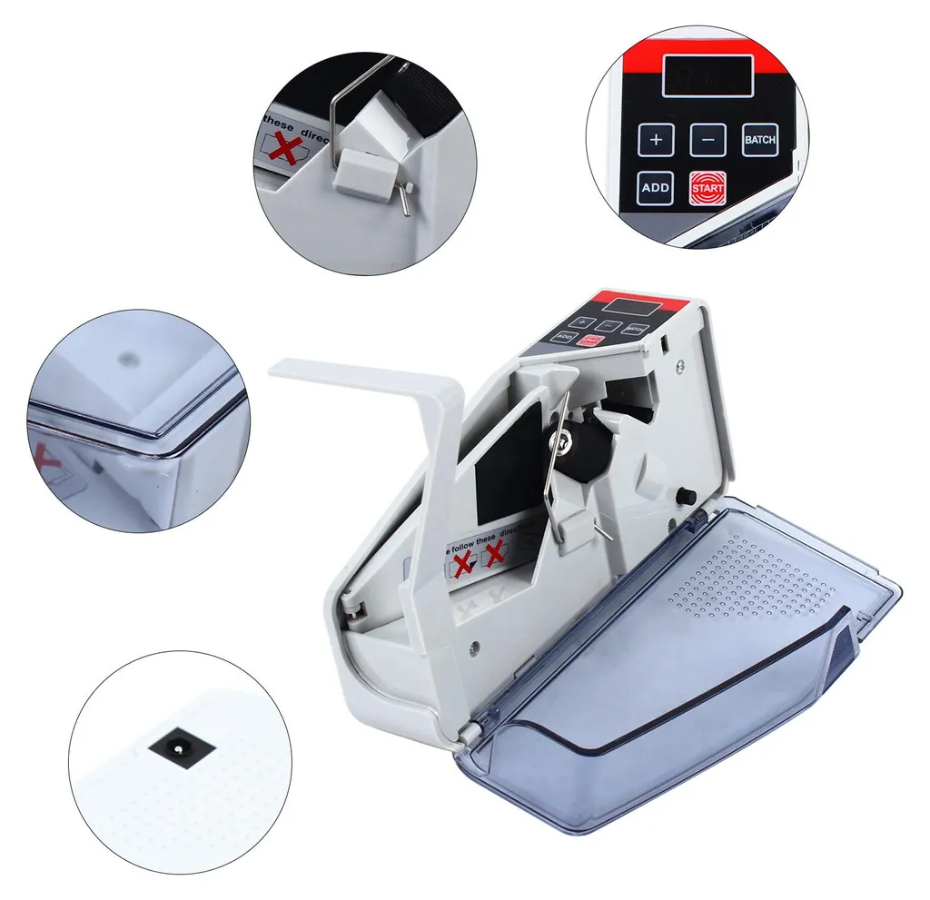 Machine à compter les billets compacte écran LED 600 pcs/min Blanc - 2