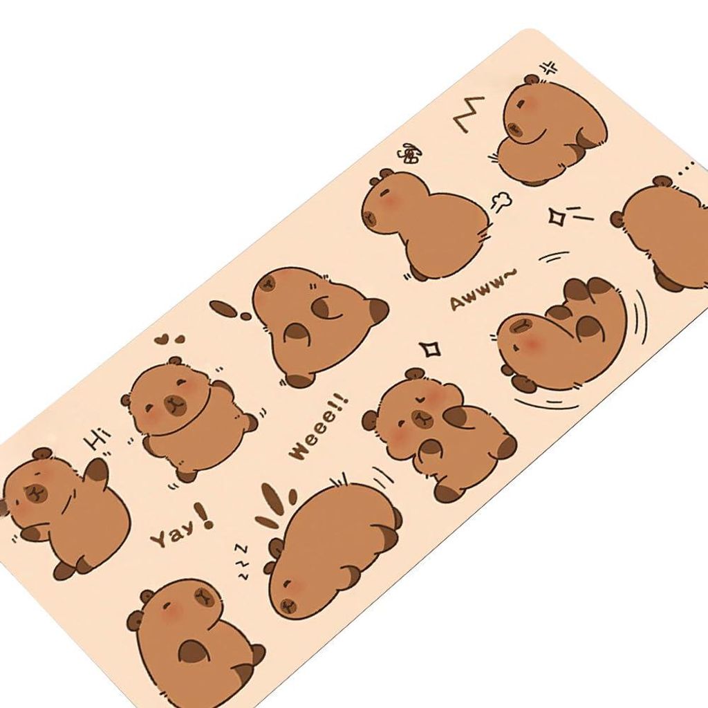 Capybara Gaming-Mauspad XXL, rutschfestes PC-Mauspad, großes Mauspad, Capybara Gaming-Schreibtischzubehör, Bürodekoration