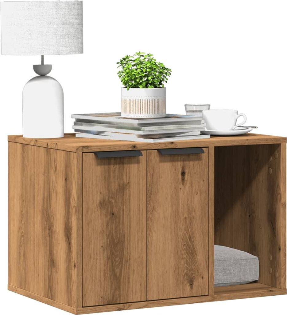 Kuweta dla kota 60x40x40 cm materiał drewnopochodny - dąb Zdjęcie produktu 