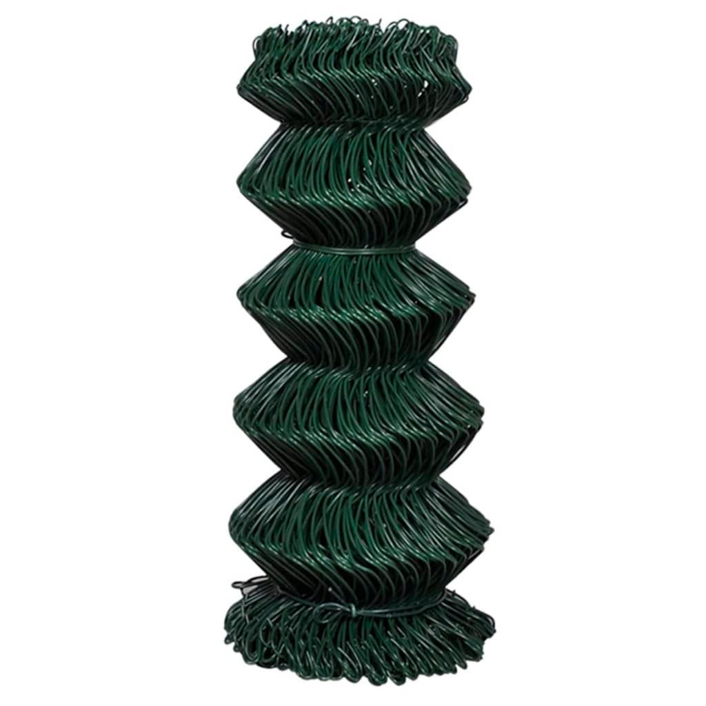 vidaXL Clôture grillagée acier 0,8x25 m vert Image du produit 