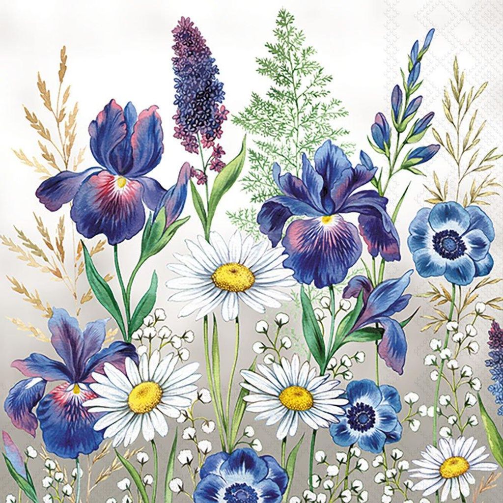 20 Servietten Mixed Meadow Flowers - Gemischte Wiesenblumen Produktbild 