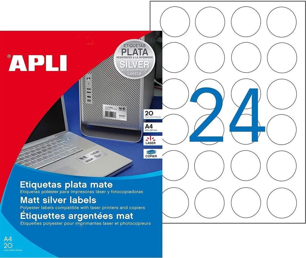 agipa Plaque signalétique Étiquettes rondes diamètre 40 mm Image du produit 