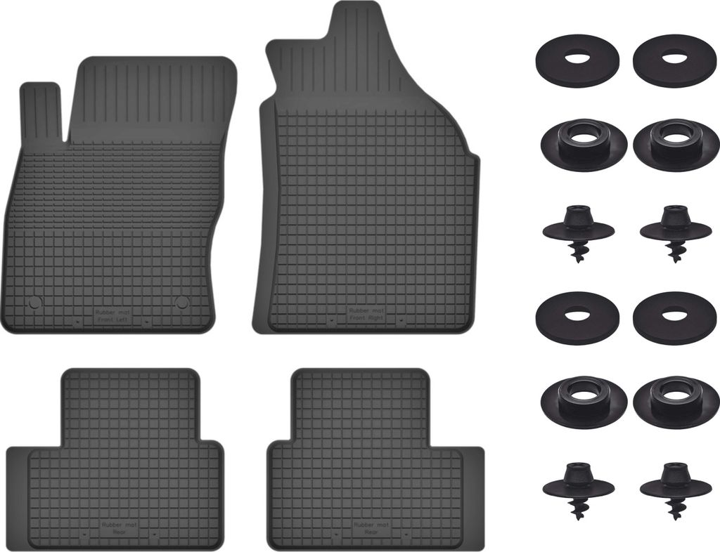Gummimatten Mit Stoppern Für: Nissan Qashqai I J10 (Szeroki) (2007-2013) Schwarz Set