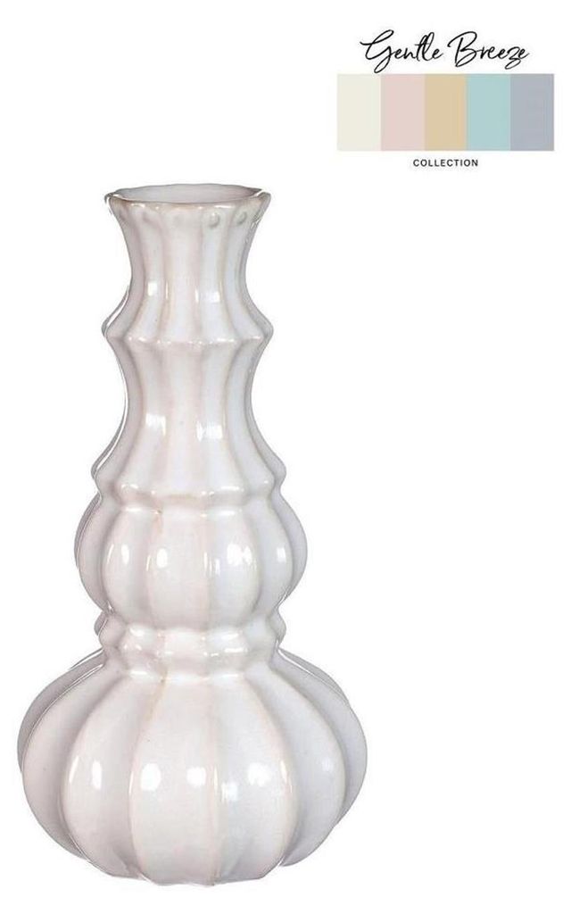 Ideen 4 Jahreszeiten Vase Delphi ø9xh16,9cm Cremesand