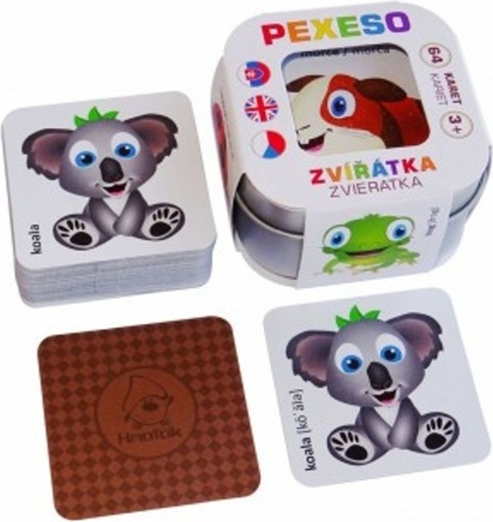 Pexeso Animals: 64 Karten in einer Blechdose